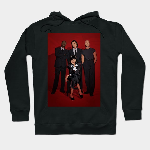 Pulp Fiction Group Hoodie by nabakumov